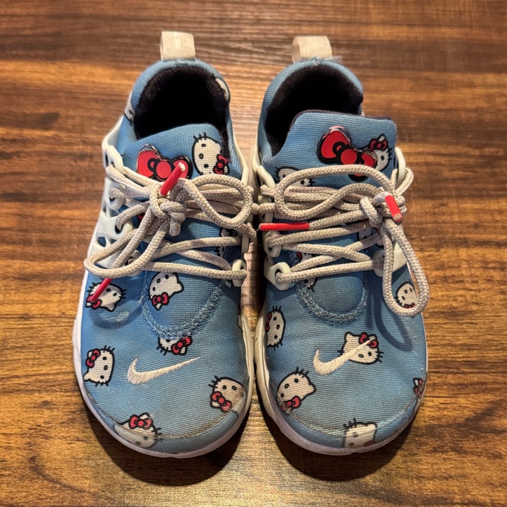 Nike Kids Sneakers - Blue with Hello Kitty Design
